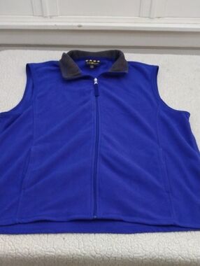 Club Room XXL Royal Blue Fleece Full Zip Vest